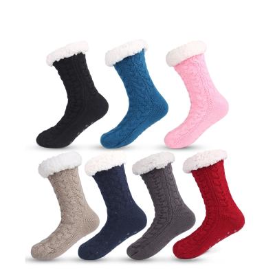 China QUICK DRY autumn and winter shear Christmas warm socks non-slip home floor socks for sale