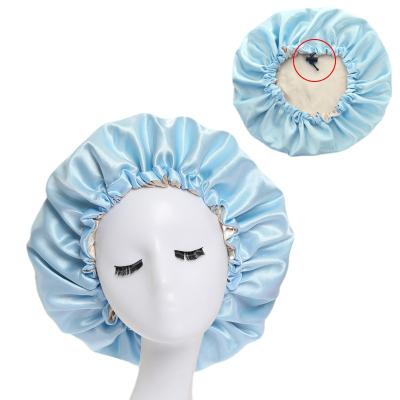 China Wholesale Reversible Logo Adjustable Hair Custom Soft Feeling Satin Hood Sleep Hood Double Layer Bonnet for sale