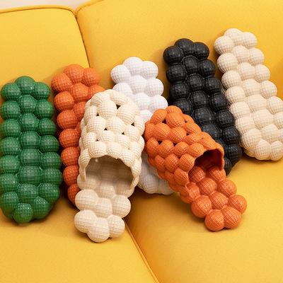 China Fashion Trend Casual Granules Grape Toe Massage Non-abrasive Slant Design Eva Slips Slippers for sale