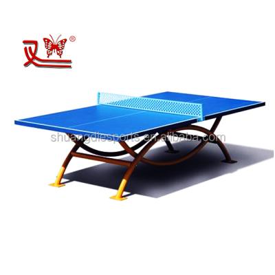 China Rain Proof Manufacture SMC Double Arched Outdoor Ping Pong Table for sale