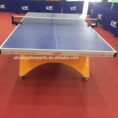 China Foldable Table Sports Real Match Use Ping Pong Table Shuangdie Brand for sale