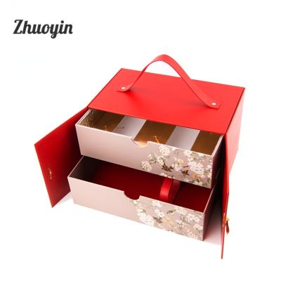 China Handmade Wholesale Custom Luxury Double Opening Paper Packaging Gift Box Two Door Gift Wedding Box for sale