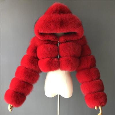 China Plus Size Fur Coats For Fashionable Woman With High Hood Bubble Imitation Fur Jacket 2021 Plus Size Winter Fox Fur Coats Women for sale