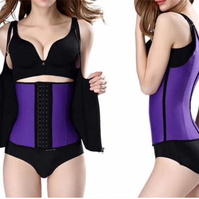 China Fat Burning Waist Cincher Women Waist Trainer Corset Shapewear Double Breasted Shaper Breathable Body Control for sale