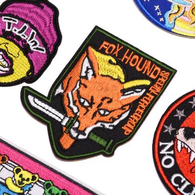 China factory price 3D custom design embroidery patches iron on embroidered badges for cap and apparel for sale