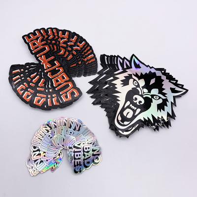 China Custom Waterproof Self Adhesive Waterproof Logo Packaging Label Printer Die Cut Vinyl Sticker Printing Holographic Label Custom for sale