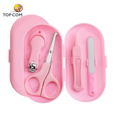 China Baby Use Portable Disposable Plastic Cheap Mini Manicure Set Light Pink for sale