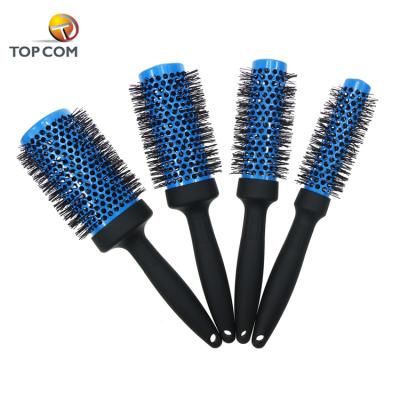 China The best round duct bristle nylon hairbrush for volume curly hair for sale