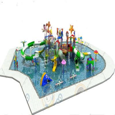 China Plastic Custom Design Large Pool Fiberglass Slides Water Park Play Equipment For Sale for sale