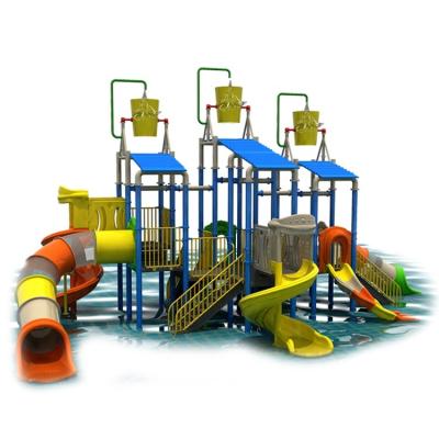 China Aqua Park Amusement Playground Equipment Fiberglass Water Park Plastic Outdoor Slides For Kids for sale