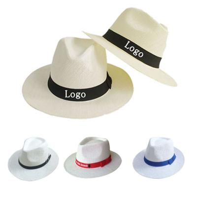 China High Quality Custom Made Summer Straw Hat Panama Straw Hat Paper Dobby Hat for sale