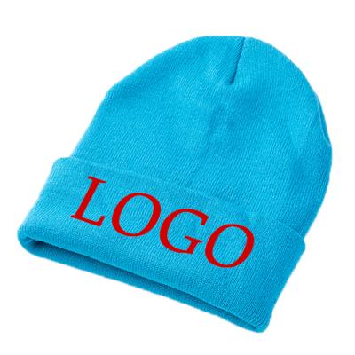 China Acrylic Embroidery Logo Beanie Cap Hat Custom Made COMMON Quality First Class Quality Promotional Beanie Knitted Hat Winter Knitted Beanie Hat for sale