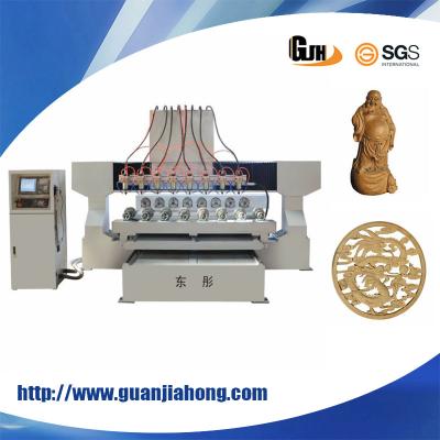 China multi spindle woodworking engraving machine 4 axis cnc router for sale