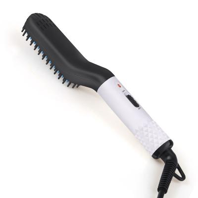 China 2019 Wholesale High Quality LED Temperature Display Hair Trending Styling Flat Curling Ceramic Iron Hair Curler And Beard Straightener Brush For Men for sale