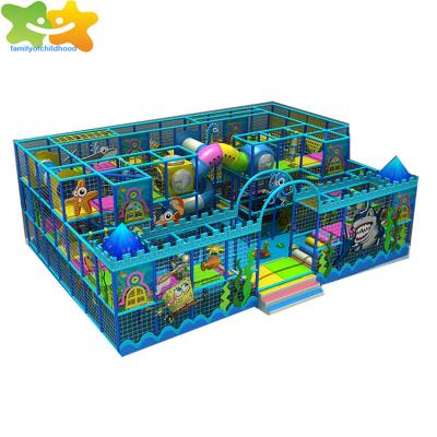 China Galvanize Steel Cheap Price Ocean Theme Indoor Soft Playground For Kids for sale