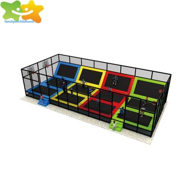 China Kids Playing Trampoline With Safety Fencing For Trampoline Park Customized for sale