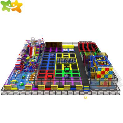 China Kids Commercial Trampoline Amusement Equipment A Trampoline Parks Customized for sale