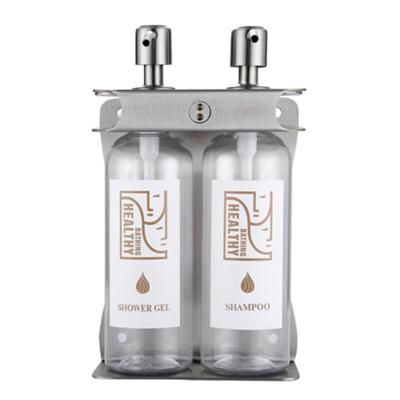 China New Design Liquid Foam Soap Dispenser Bathroom Bottle Wall Mount Lockable Soap Dispenser Frame Stainless Steel With Key for sale