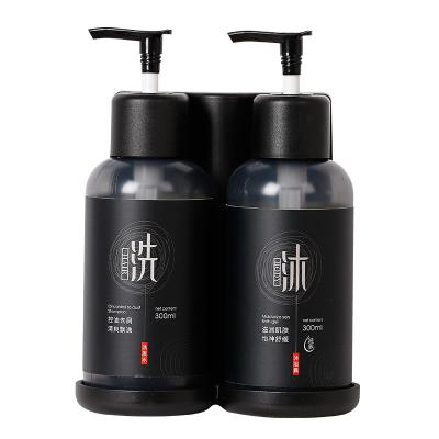 China Refillable Foam Soap Dispenser Wall Mount Two Bedroom Hotel Amentity Shampoo Conditioner Shower Gel Soap Dispenser for sale