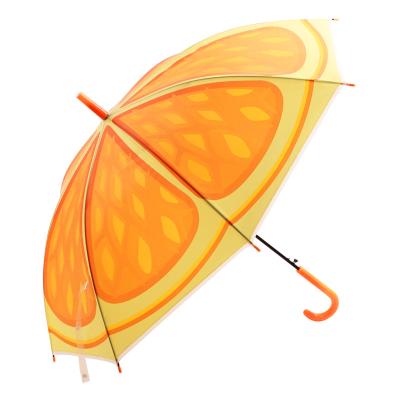 China Minimalist Fast Delivery Fruit Umbrella Umbrella For Kids Windproof Straight Umbrella for sale