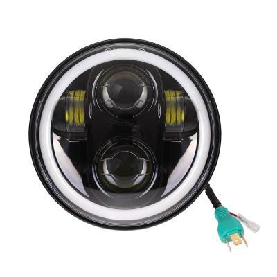 China Newest 5.75inch RGB Diecast Aluminum Housing Motorcycle Daymaker LED Headlight For Harley With APP Control for sale