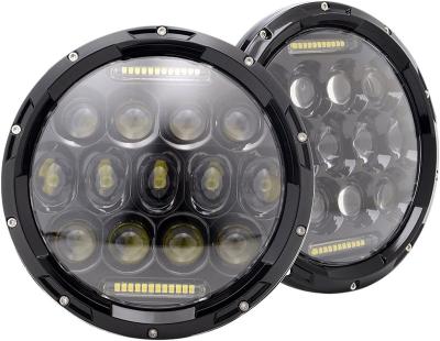 China 75w high-low round driver-beam headlight 7inch for Jeep Wrangler FD-HJKU96 for sale