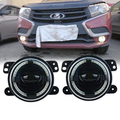 China New 4Inch LED White Halo DRL Fog Lights With White DRL 4