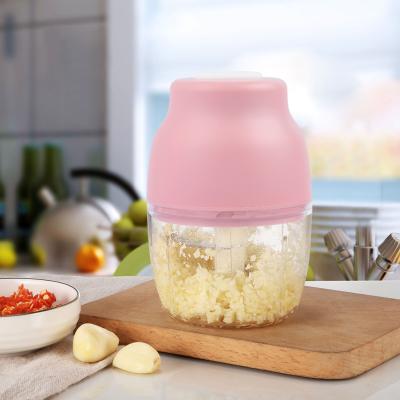 China Plastic Portable Electric Garlic Chopper Mini Food Processors Vegetable Slicer for sale