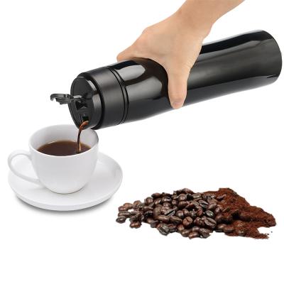 China Hotel Press Coffee Maker Portable French Vacuum Insulated Travel Mug Hot and Cold Brew Great for Commuter Camping Outdoor Office for sale