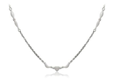 Chine Le rhodium a plaqué le collier 925 argenté avec le coeur en céramique pour le cadeau, CSN0863 à vendre