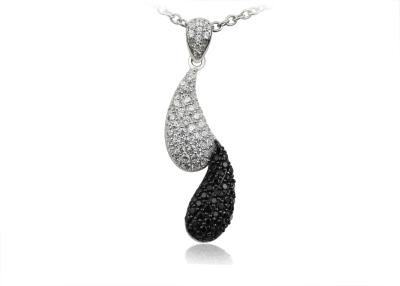 China Custom Micro Pave Silver Jewelry Women 's 925 Sterling Silver Pendants Rhodium Plated IP1103 for sale