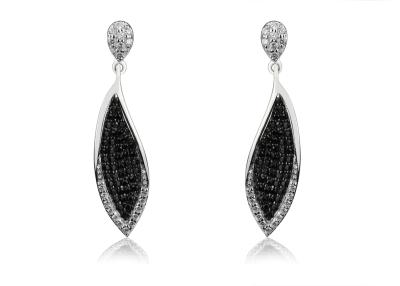 China Women 's Micro Pave Rhodium Silver Jewelry Earring With CZ for Anniversary , Party IE1116 for sale