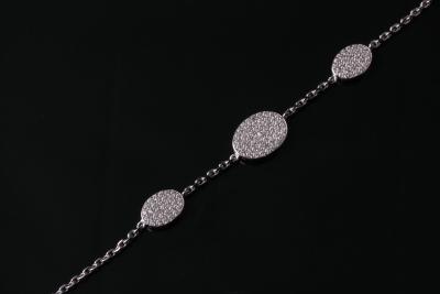 China Cubic Zirconia Jewellery Silver CZ Bracelet with micro setting , Nickel Free CSB0569 for sale