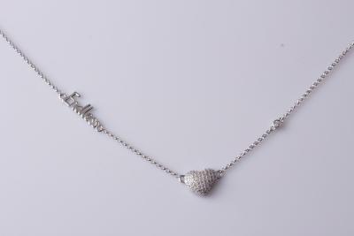 China 925 Sterling Silver Necklace For Engagement Wedding for sale