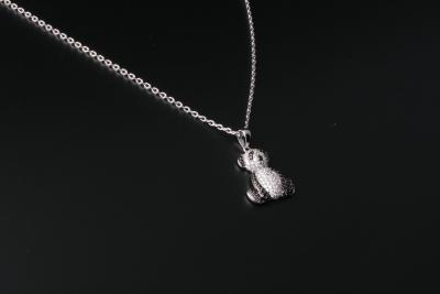 China Luxury 925 Silver CZ Necklace With Panda Pendants , Zircon Stones For Party IP1224 for sale