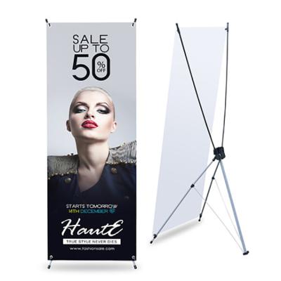 China Advertising Promotional Display Advertising Display Portable Adjustable X-structure Banner Stand for sale