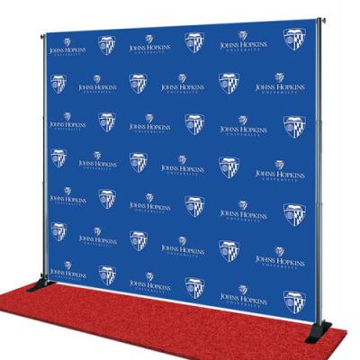 China Flat Or Curved Telescopic Frame And Repeat Wall Photography Photobooth Backdrop for sale