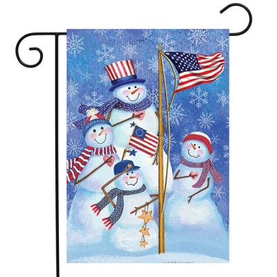 China Custom seasonal garden hanging flag set wholesale, door decoration garden flag with diy for sale