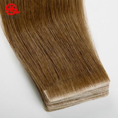 China Unique Cuticle Aligned Technology Handtied Seamless PU Skin Weft Injected Tape In Hair Extension for sale