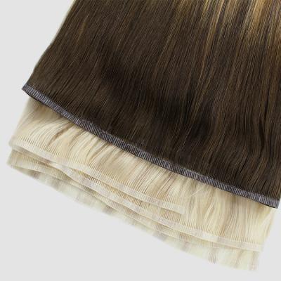 China Wholesale Silky Straight Professional Double Wave Factory Russian Virgin Pulled Remy Skin Weft for sale