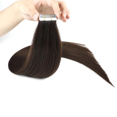 China Popular 100% Human Hair Full Cuticle Remy Hair Tape In Hair Extensions Double Drawn for sale