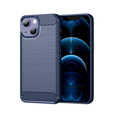 China Shockproof Mobile Cover Cases Bag Carbon Fiber TPU Soft Silicone For Iphone 11 12 13 Mini Back Cases for sale