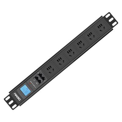 China Universal PDU Socket for Cabinet Demu PDU DM-1.5U-XG6-Z02A-10A PDU for Network Smart Metered Cabinet PDU for sale