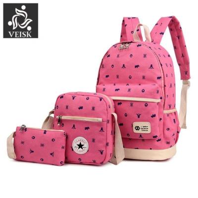 China High Quality Canvas Women Backpack Children School Bags Girls Backpack Primary Princess School Backpack Set Children Mochila Infantil for sale