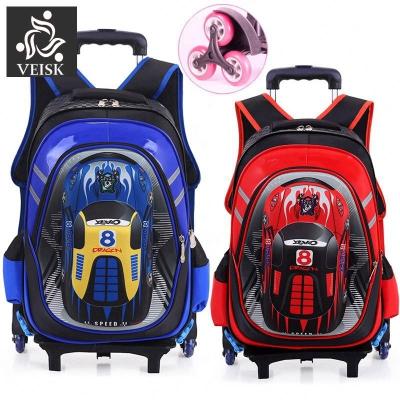 China High Quality Cartoon Automobile Climb Stairs Suitcase Kids Backpack 3D Car Anime Travel Luggage 20-35L Students School Bag for sale