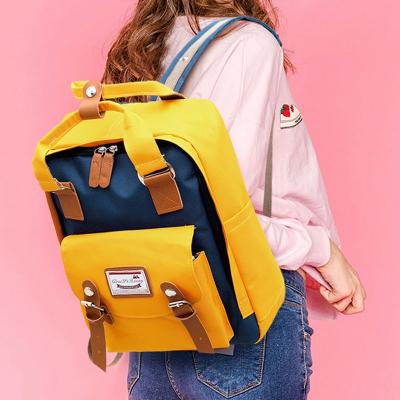 China Waterproof Patchwork Women Backpack Waterproof Backpack Bags for Women Travel Backpack Teenagers Girls Large Capacity Bagpack for sale