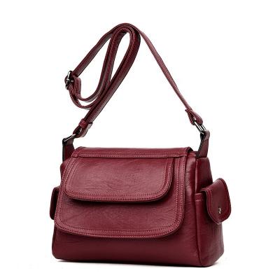 China GENUINE LEATHER Soft Leather Women Shoulder Messenger Bags Quilting Tote Zipper Vintage Crossbody Bag Female Purse Bag for sale