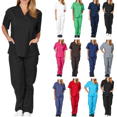 China Medical hospital hospital uniforms women scrubs Para mujer hombres man branco doctor scrubs costume nurse hospital fashionable uniforms for sale