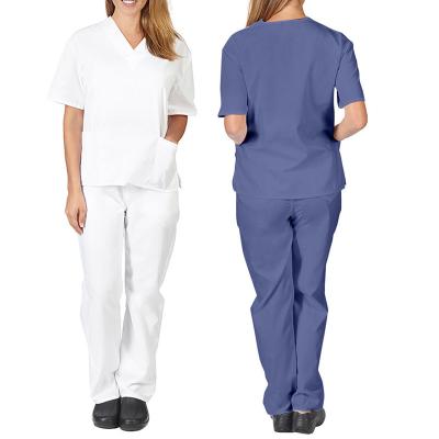 China Medical Protective Workwear Scrubs Set Wholesale Jogger Plus Size Burgundy Private Label Nurse Women Men Long Medical Logo Scrubs Wholesale for sale