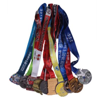 China Custom America Metal Design Your Own Wholesale Sport Alloy Medal With Lanyard for sale